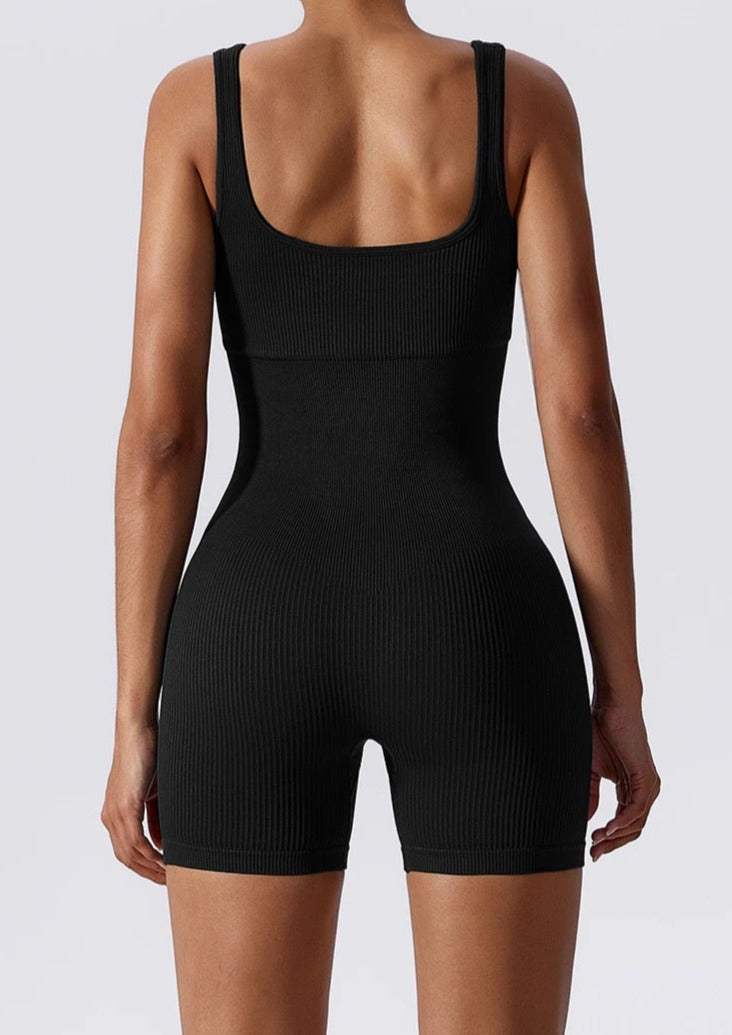 Tiffany | Black Ribbed Bodysuit