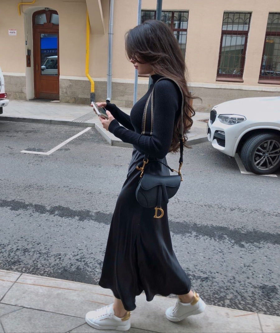 Xara | Flowing Skirt with Satin Sheen
