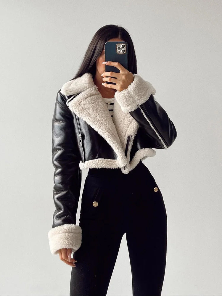 Brittney | Women's Coat with Faux Fur Lining