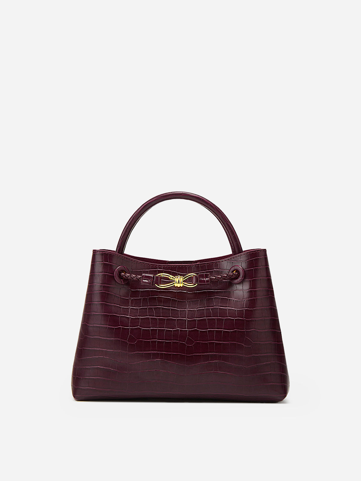 Lili | Handbag Bordeaux Crocodile Look