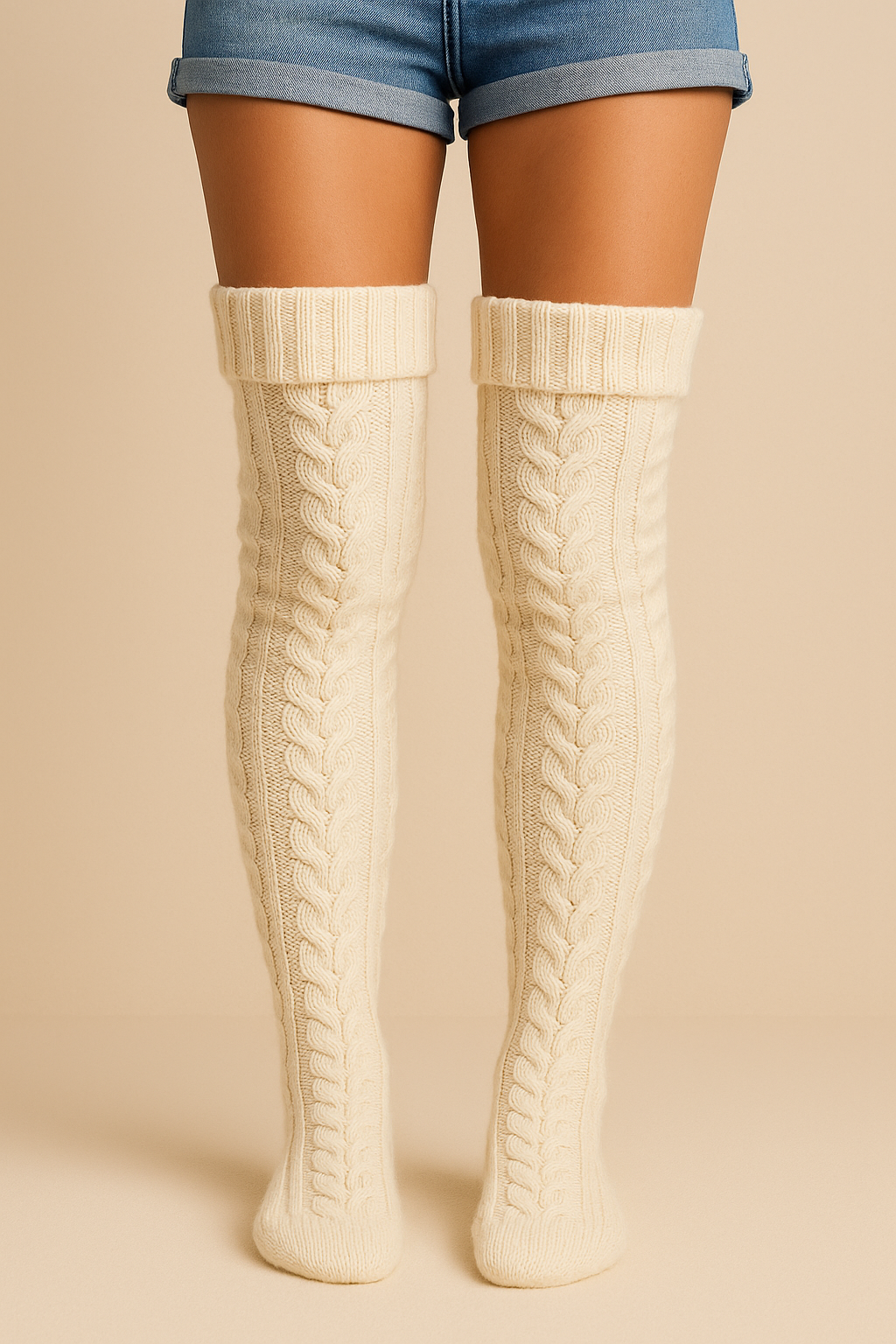 Nisha | Overknee Socks Warm Knitted