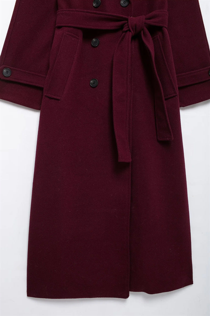 Doretha | Double-breasted coat with belt