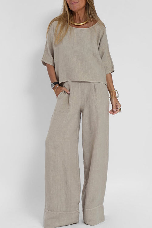 Puck | Co-ord Set with wide legs and crop top