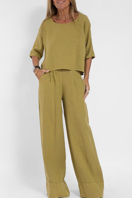 Puck | Co-ord Set with wide legs and crop top