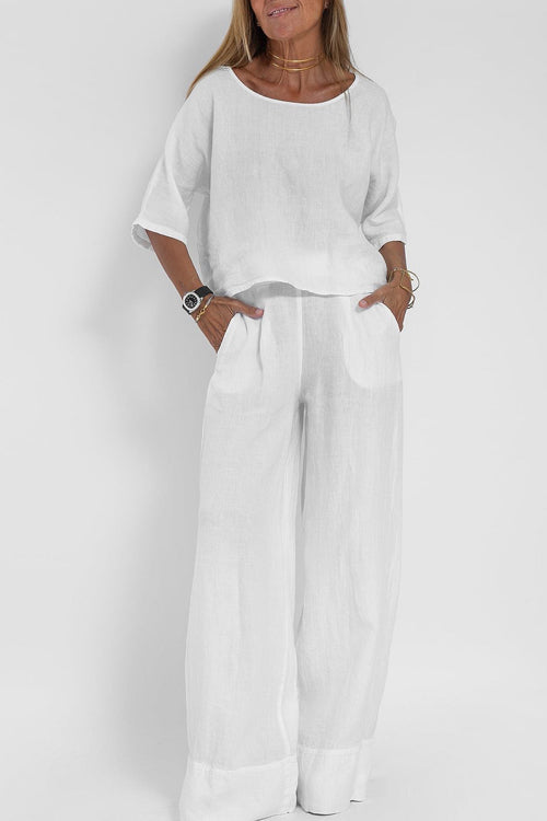 Puck | Co-ord Set with wide legs and crop top