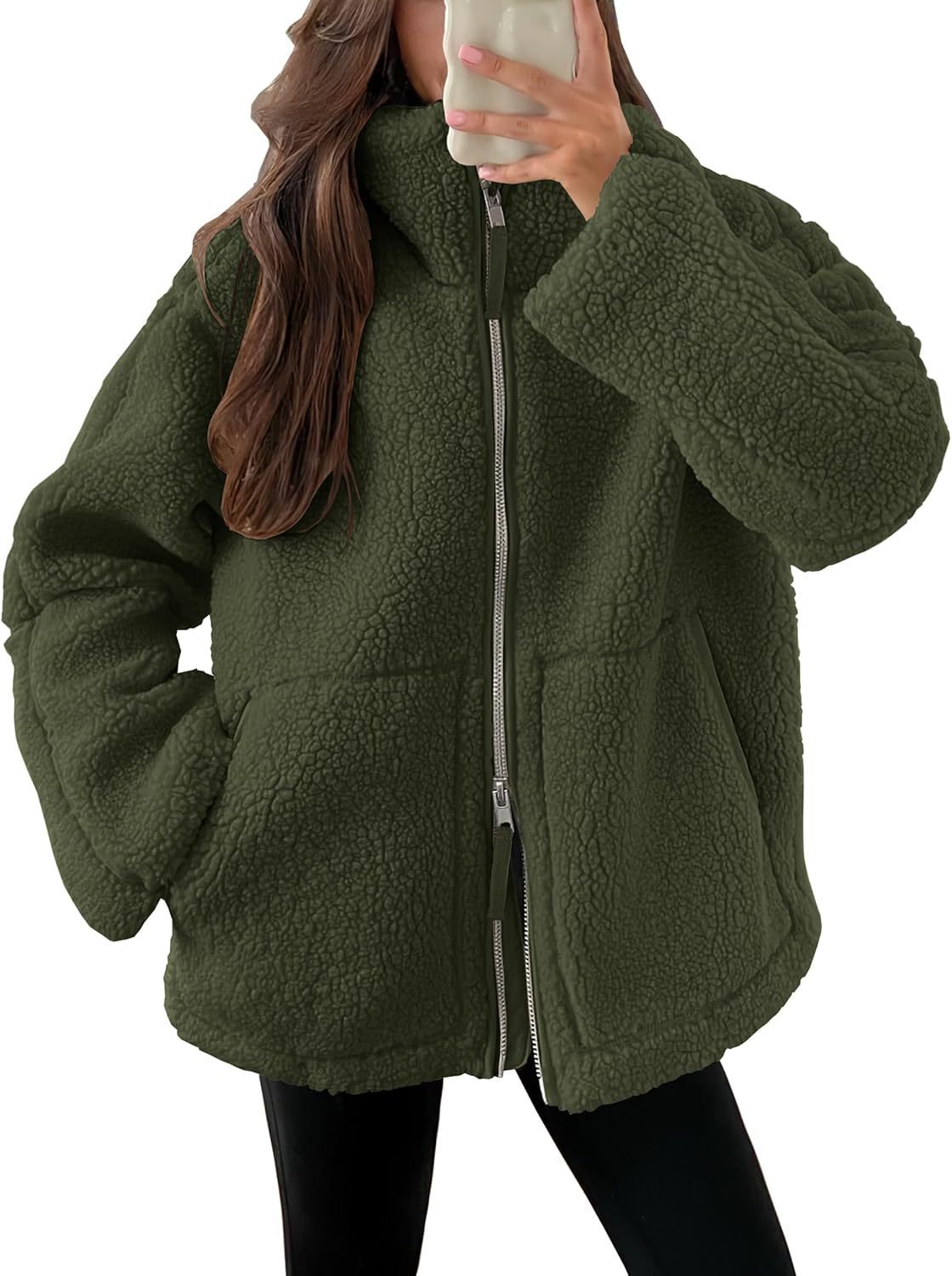 Nova | Fleece Jacket Beige Oversized Fit