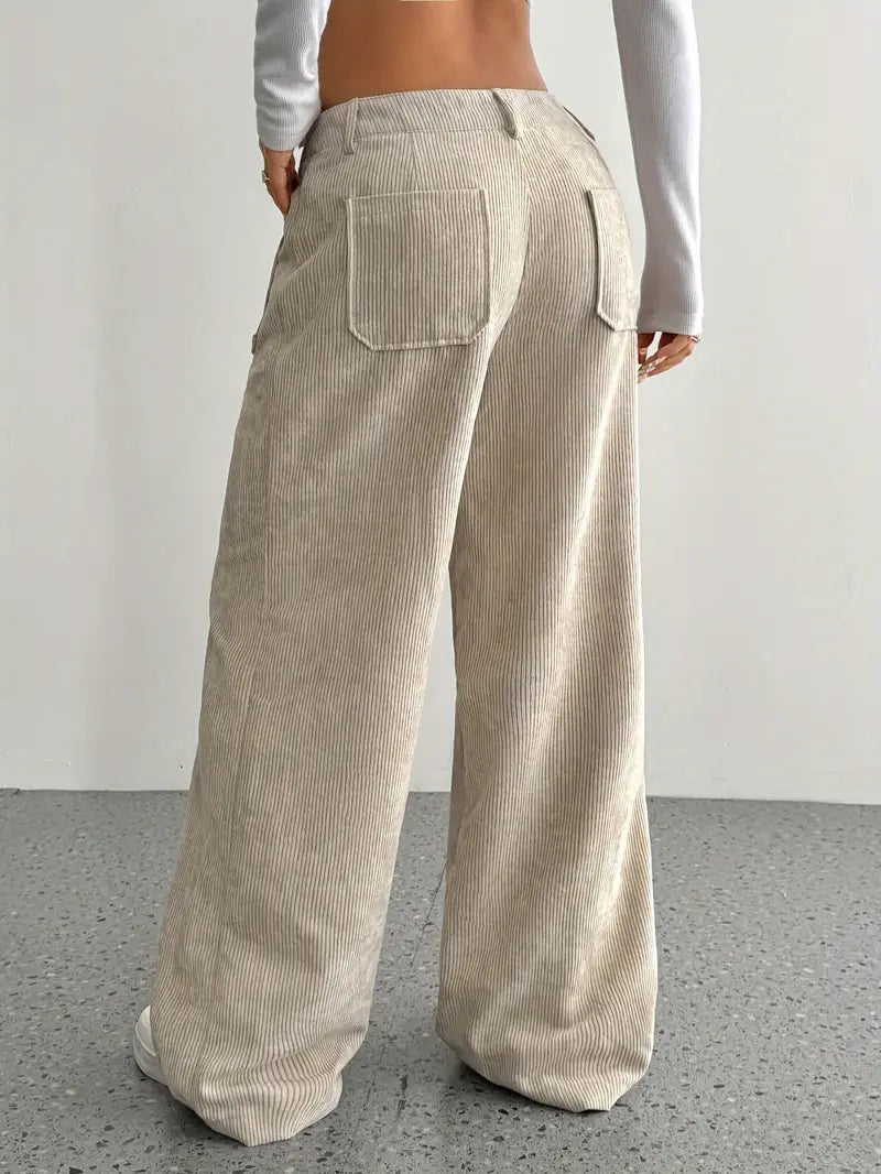 Amberlee | Women's Wide Leg Corduroy Trousers