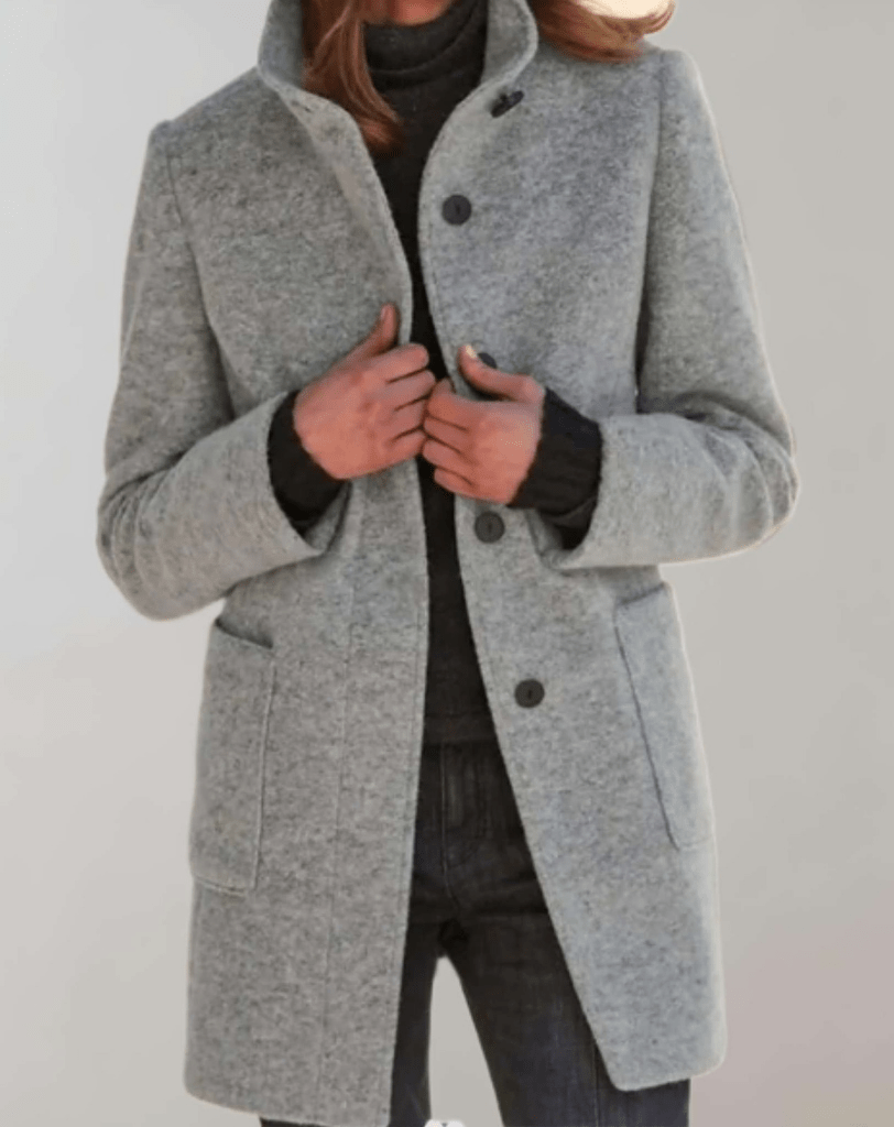 Adele | Coat with Stand-Up Collar