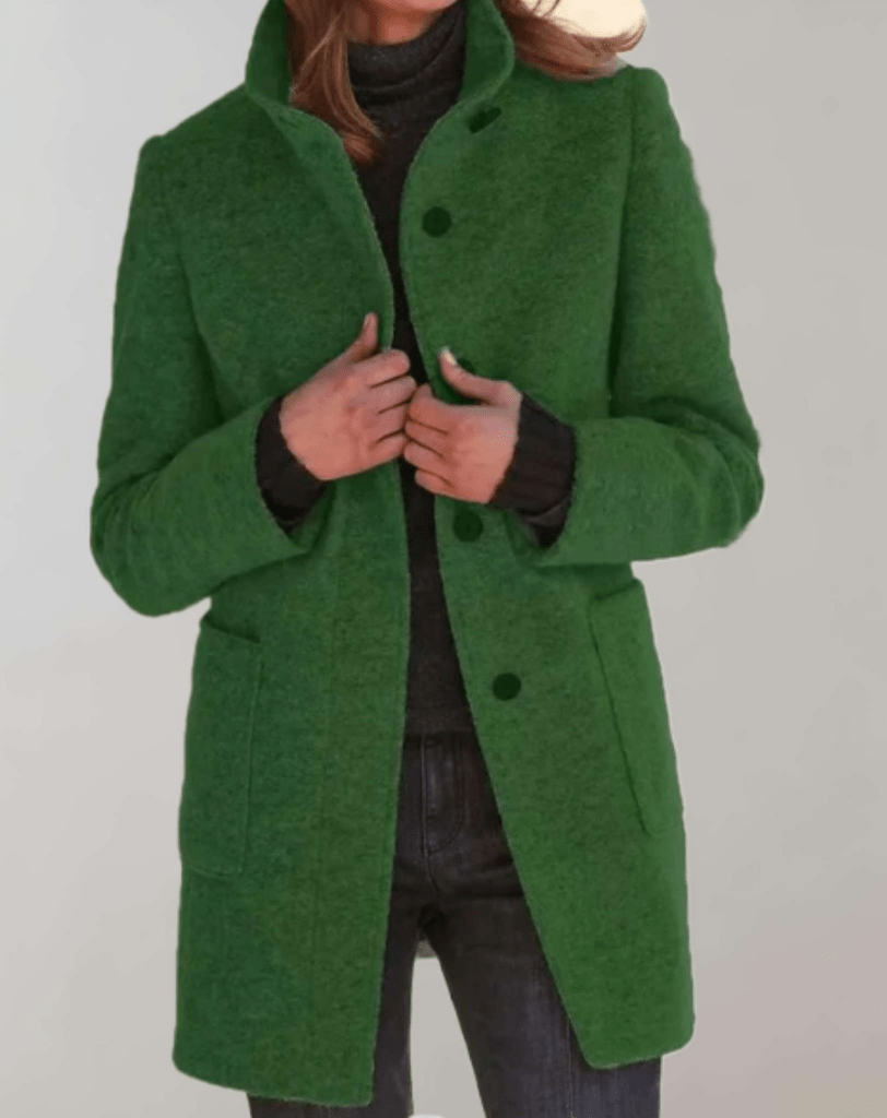 Adele | Coat with Stand-Up Collar