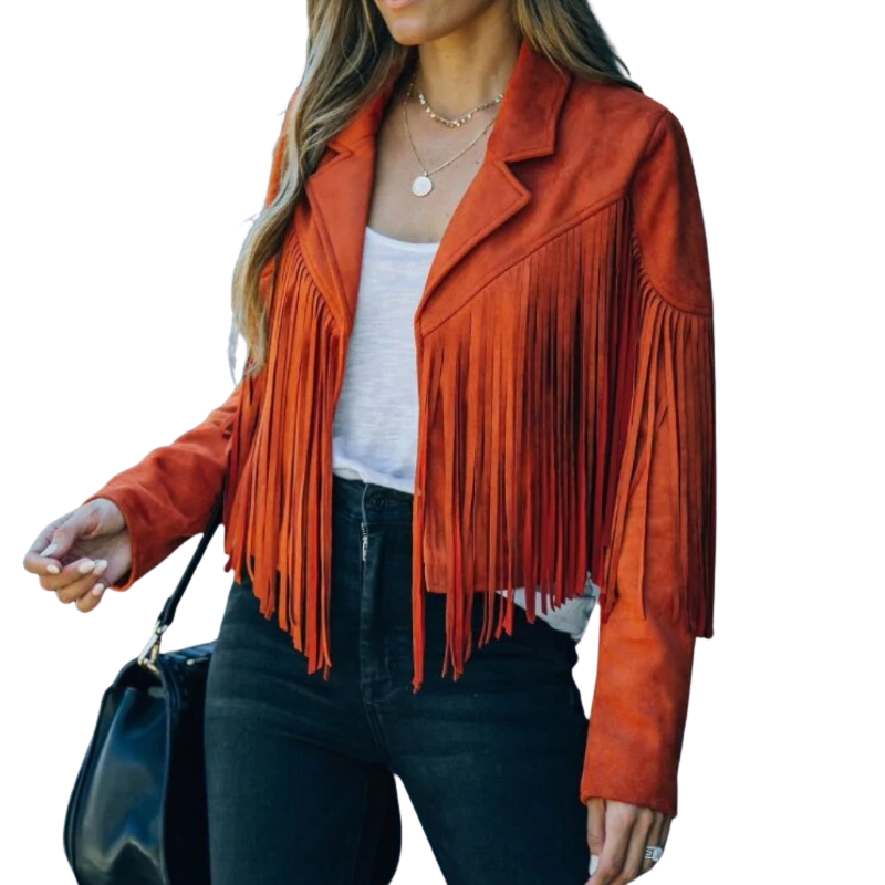 Kenna | Women's Jacket with Fringe Details