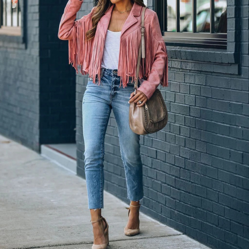 Kenna | Women's Jacket with Fringe Details