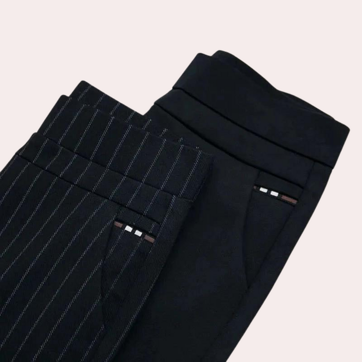 Hedwig | Black High-Waisted Stretch Pants