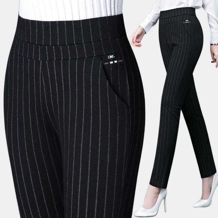 Hedwig | Black High-Waisted Stretch Pants