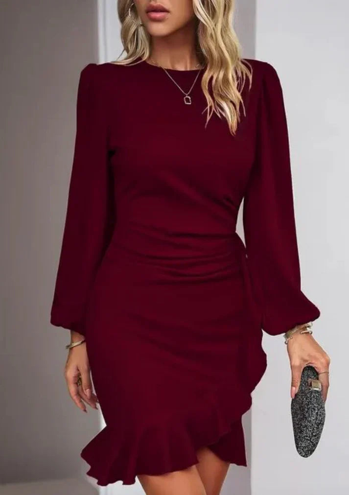 Shawnta | Elegant Dress with Puff Sleeves