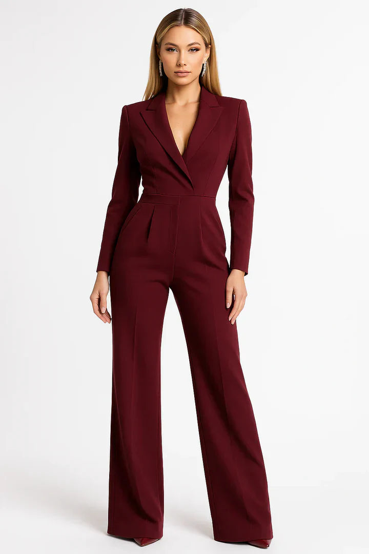 Salina | Jumpsuit with a blazer-style bodice and wide legs