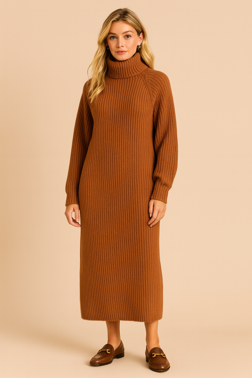 Reilly | Midi Dress with Turtleneck