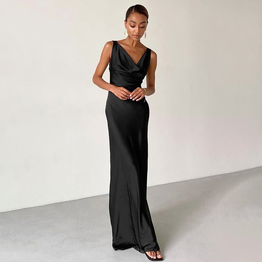 Kailey | Maxi Dress with Drape Neckline