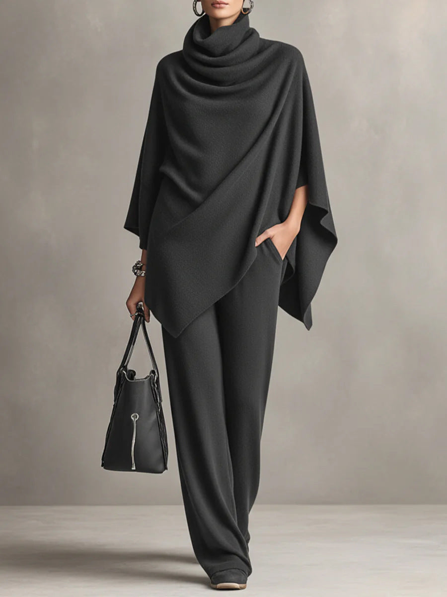 Denise | Elegant Drape Two-Piece Set