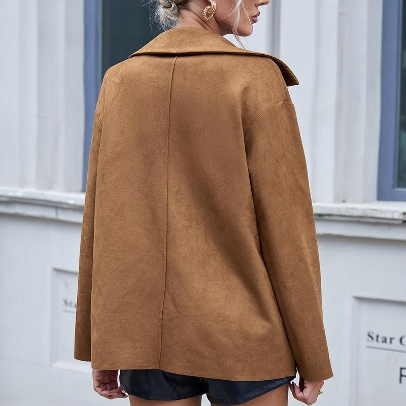 Raye | Green Women's Mid-Calf Jacket Suede Look