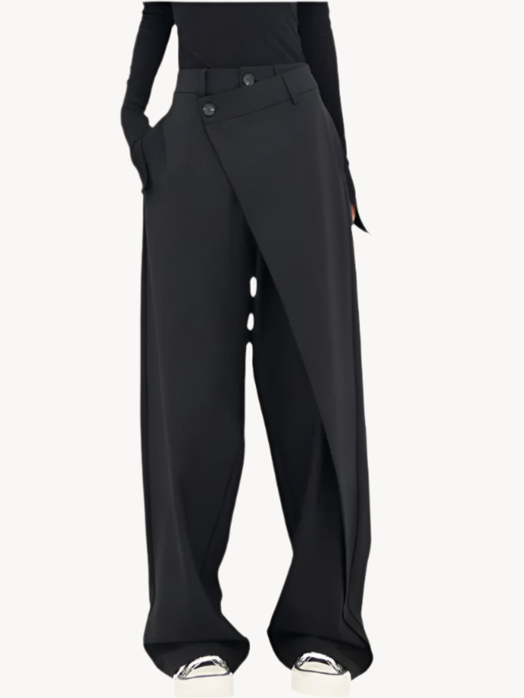 Saarin | Trousers with an Asymmetrical Wrap Design