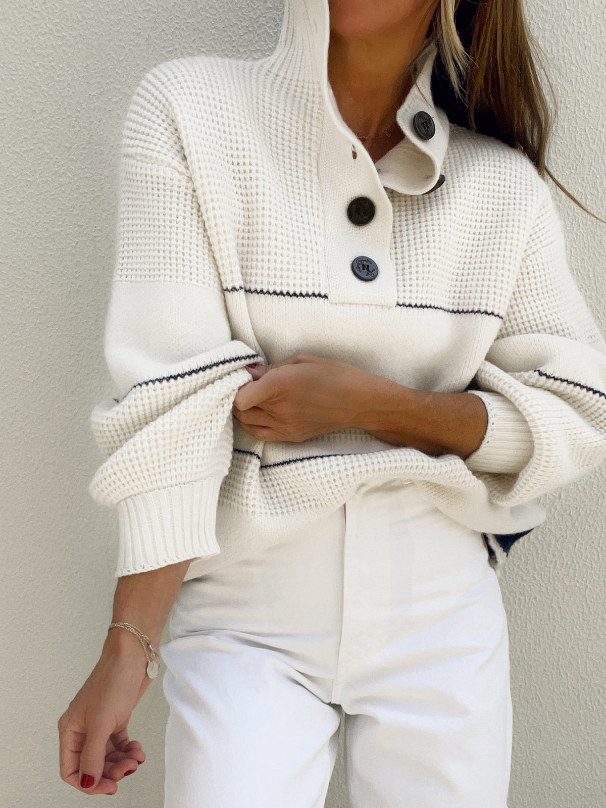 Linden | Knitted Sweater with Stand-Up Collar