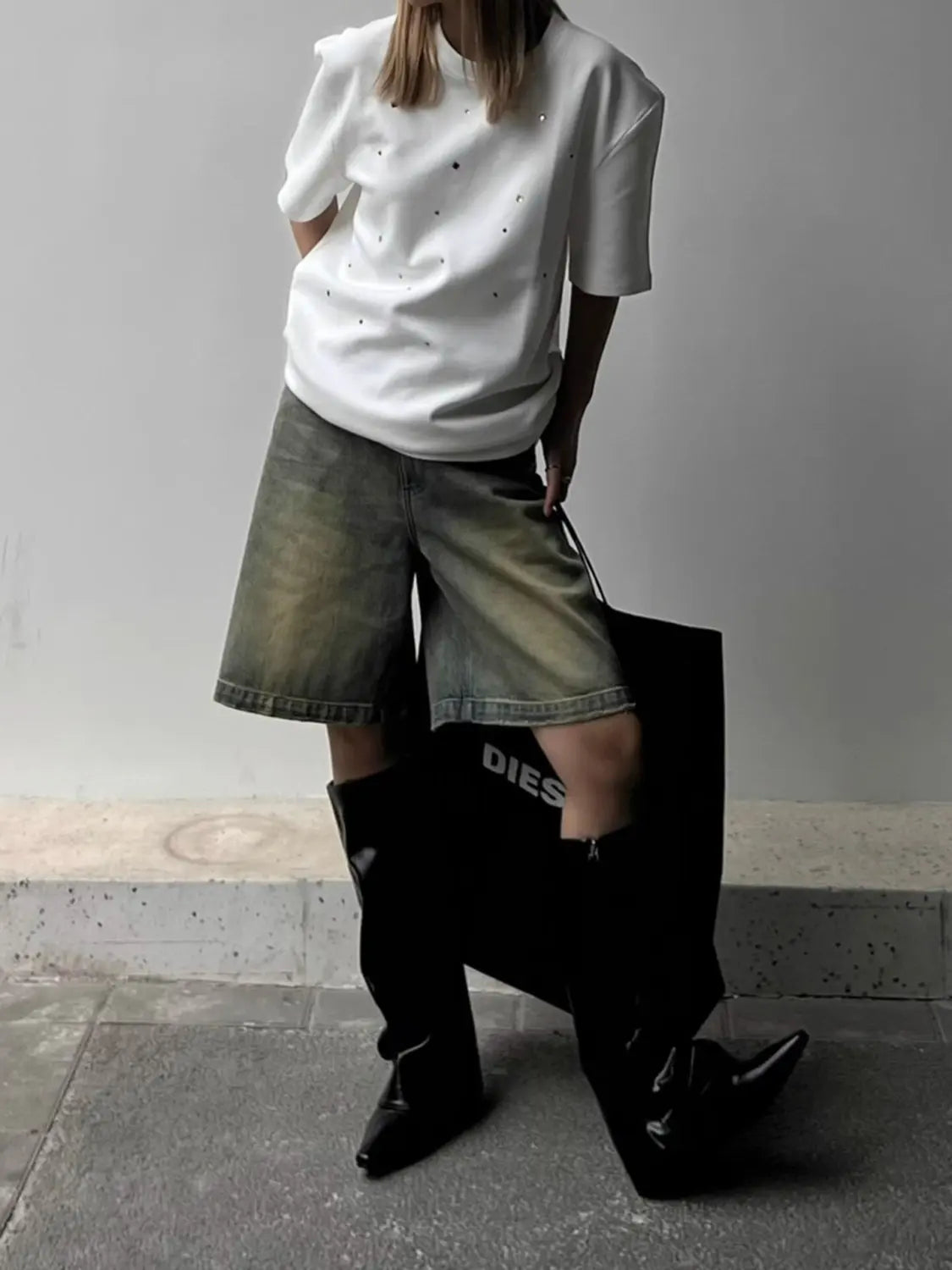 Liora | Denim Bermuda Vintage Washed 
