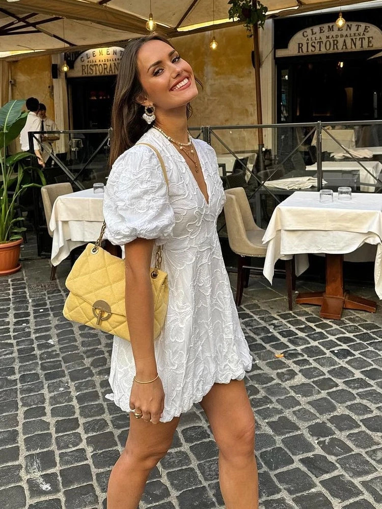 Isabelle | Mini dress with V-neck