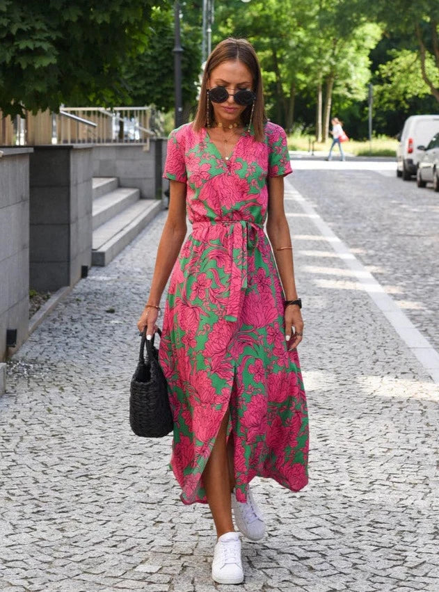Isamar | Floral Print Wrap Dress