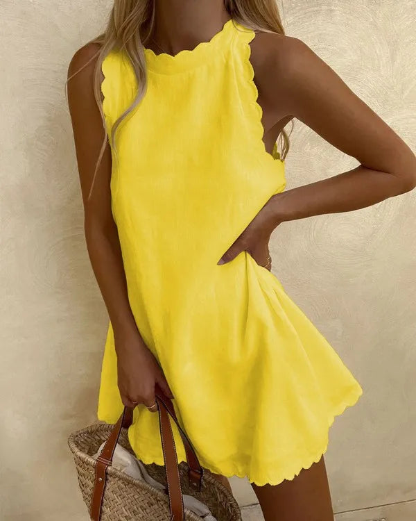 Avery | Scalloped Swing Mini Dress 