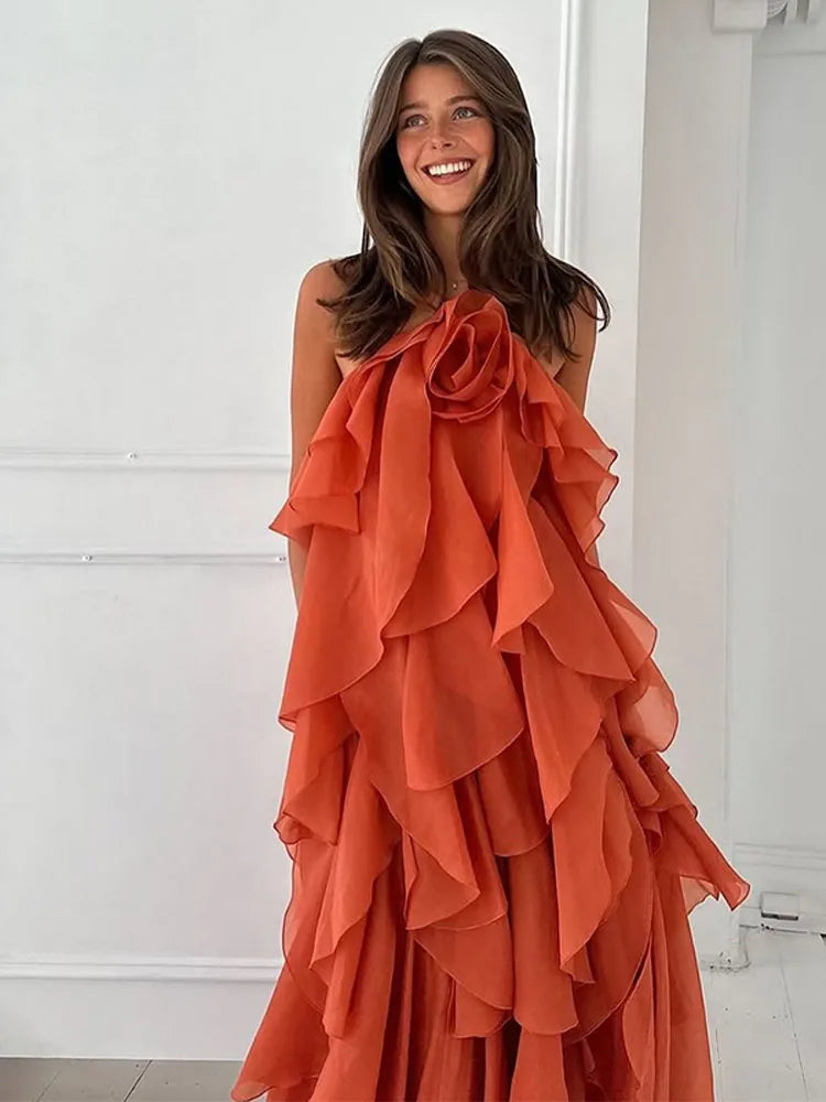 Blossom | Maxi Dress with Layers and Ruffles