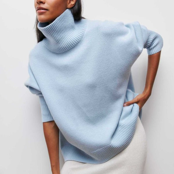 Amiyah | Turtleneck Sweater Oversized Knitted