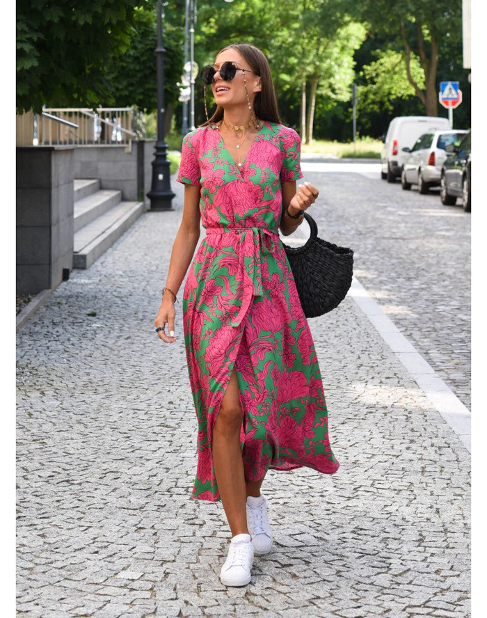 Isamar | Floral Print Wrap Dress