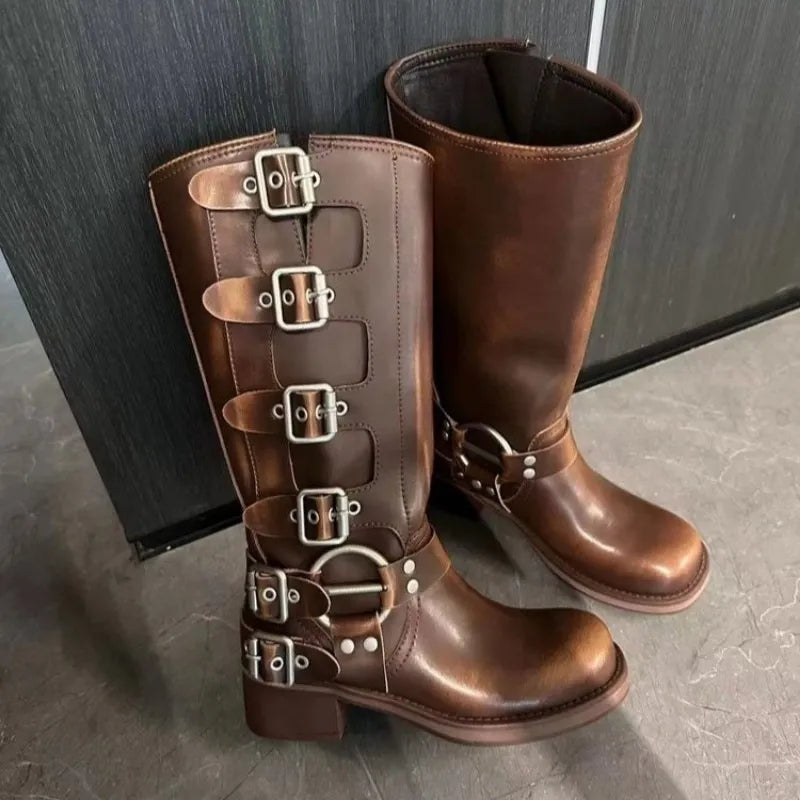 Sora | Boots with Buckles and Straps