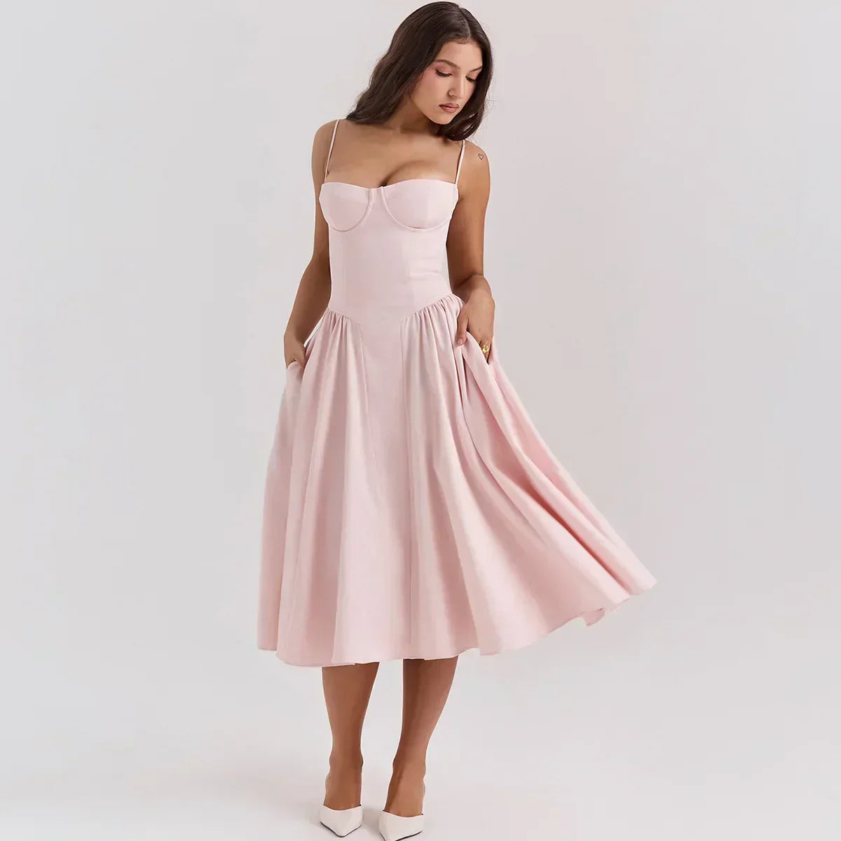 Althea | Dress with Bustier and Wide Skirt