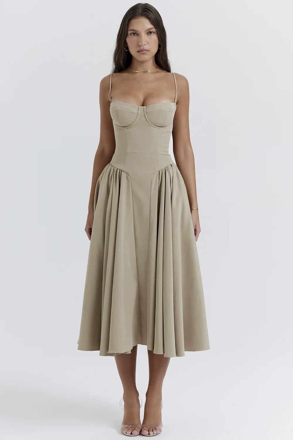 Althea | Dress with Bustier and Wide Skirt