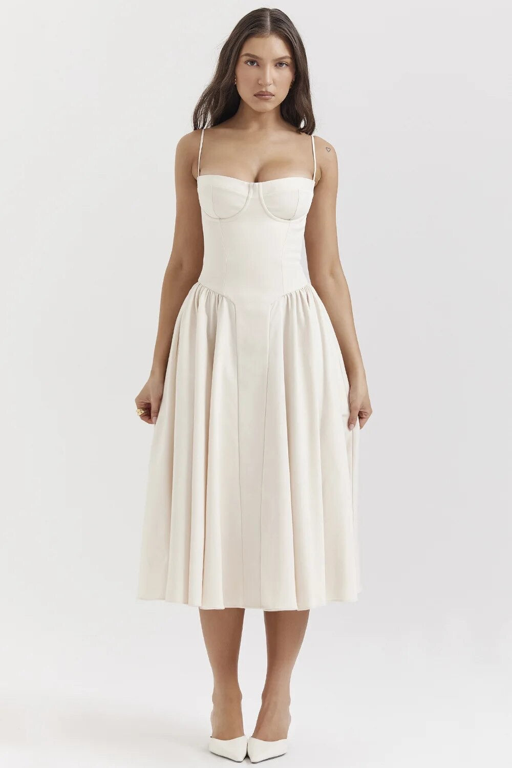 Althea | Dress with Bustier and Wide Skirt