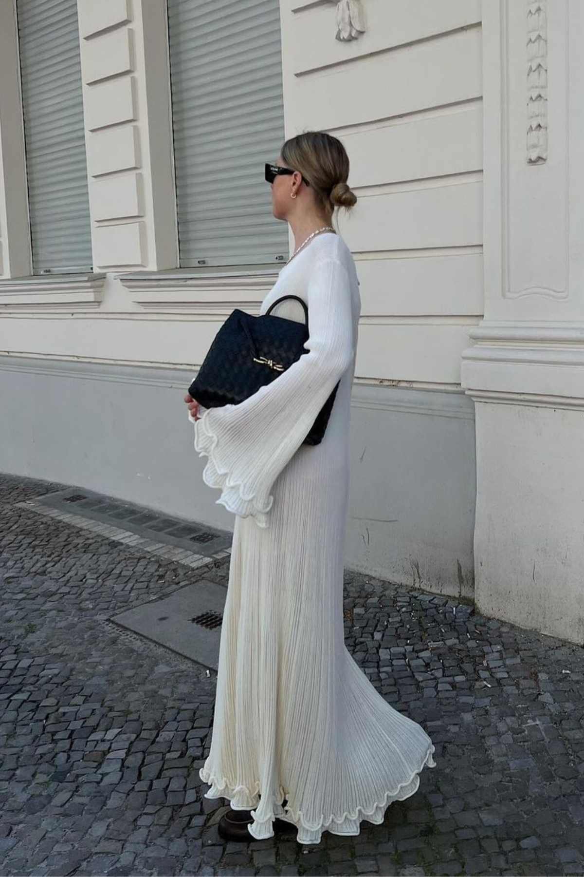 Madelyne | Maxi Dress with Ruffles and Pleats
