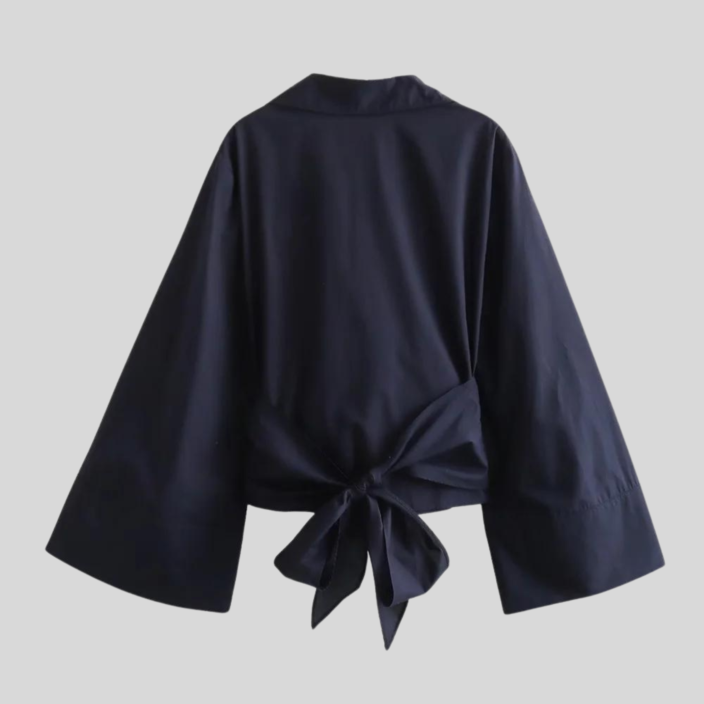 Rene | Elegant Women's Blouse with Bell Sleeves and Tie Belt