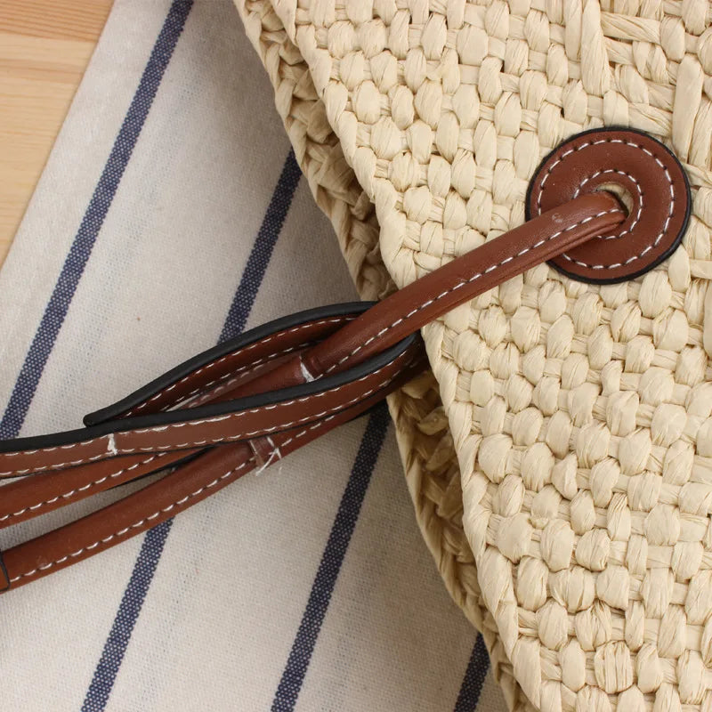 Skyler | Woven Raffia Shoulder Bag