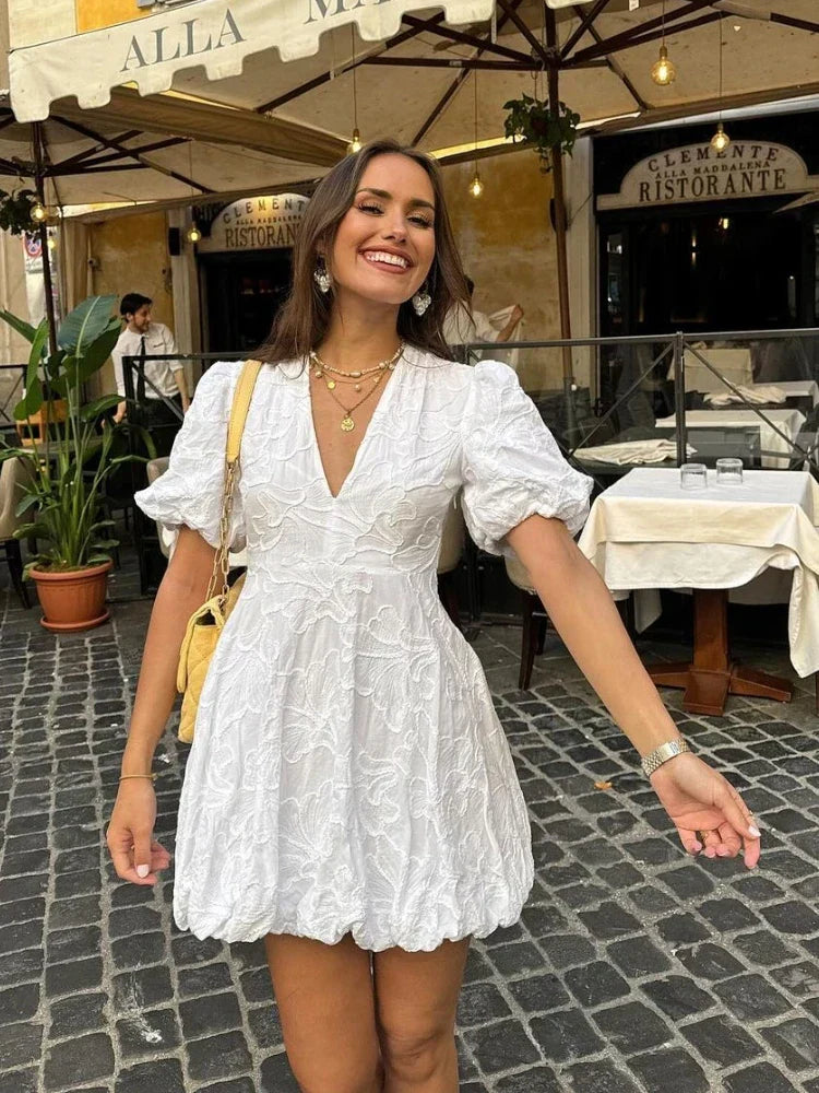 Isabelle | Mini dress with V-neck