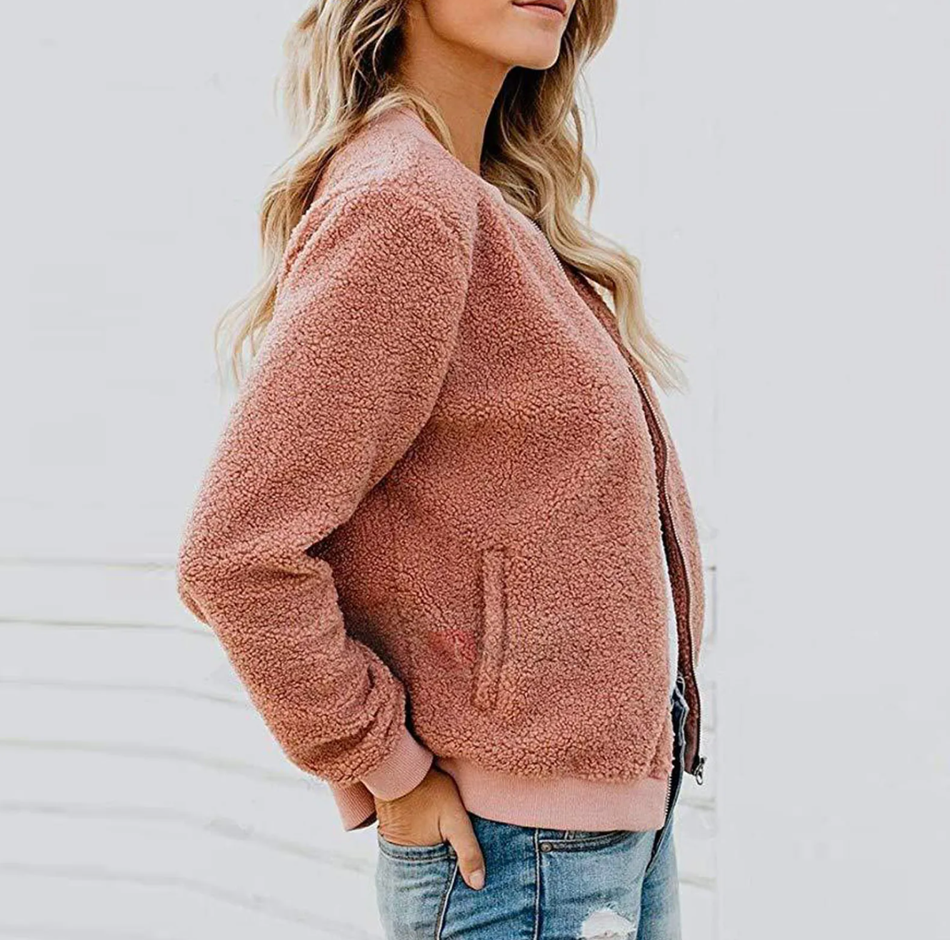 Francheska | Bomber Jacket Plush Fleece