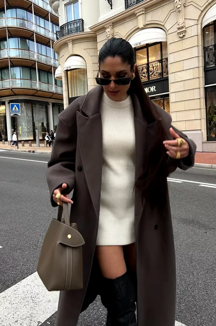 Jiska | Oversized Double-Breasted Coat