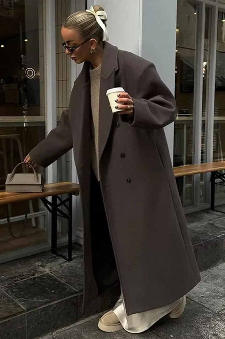 Jiska | Oversized Double-Breasted Coat