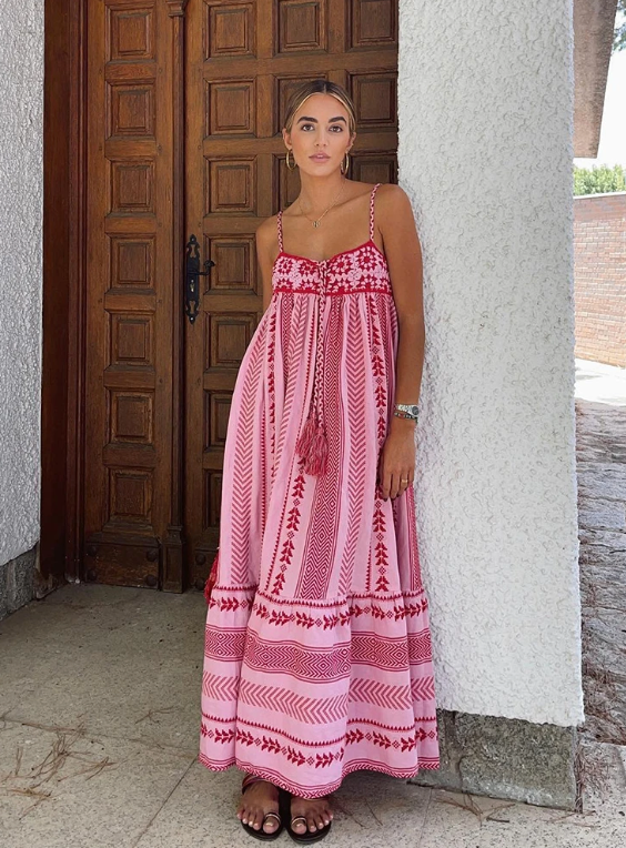 Ardith | Maxi Dress with Embroidered Print