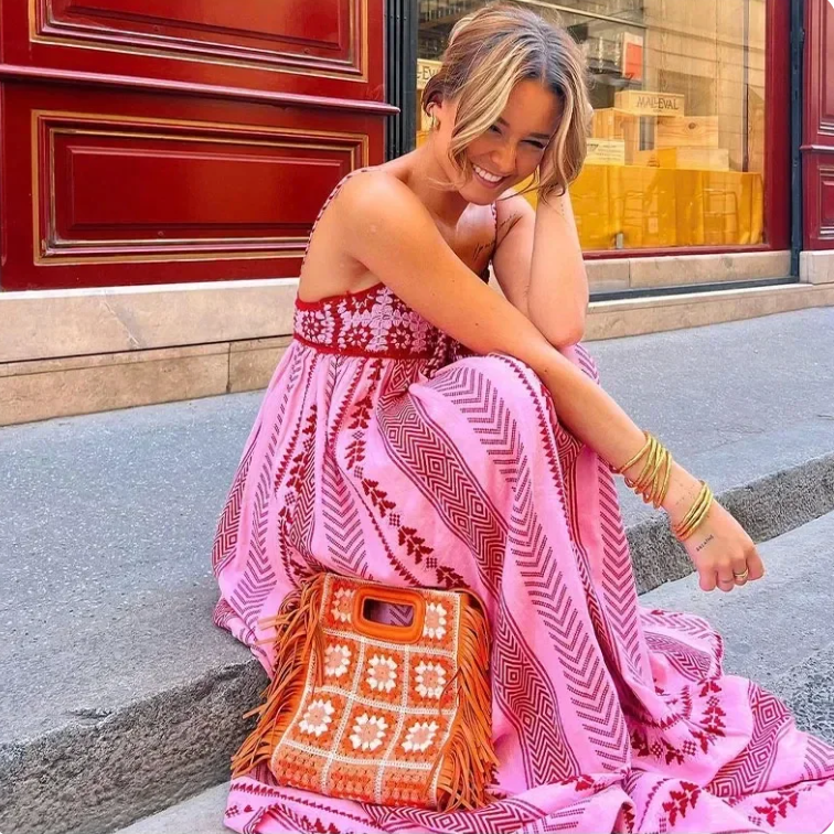 Ardith | Maxi Dress with Embroidered Print