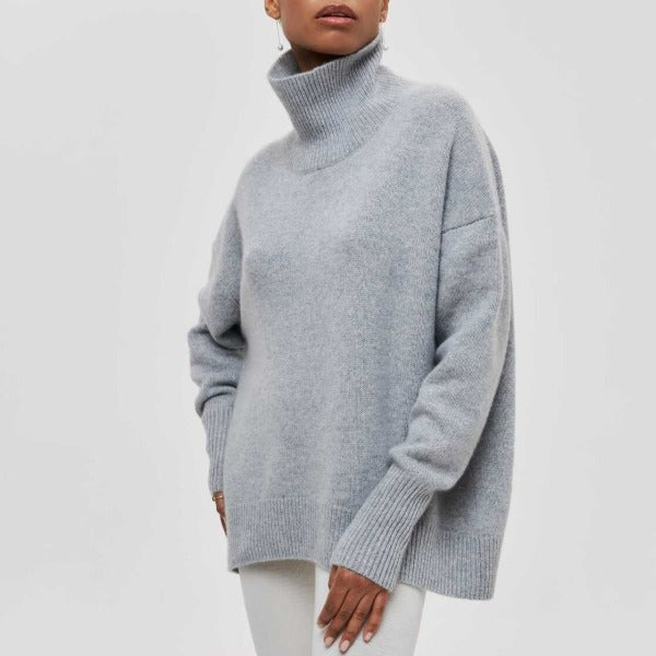 Amiyah | Turtleneck Sweater Oversized Knitted