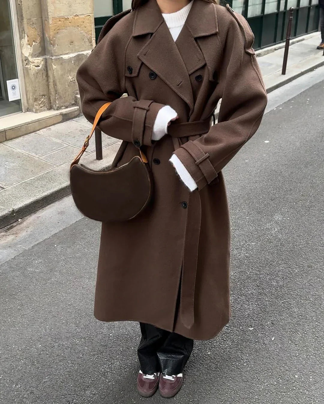 Fleur | Trendy Trench Coat Double-Knotted