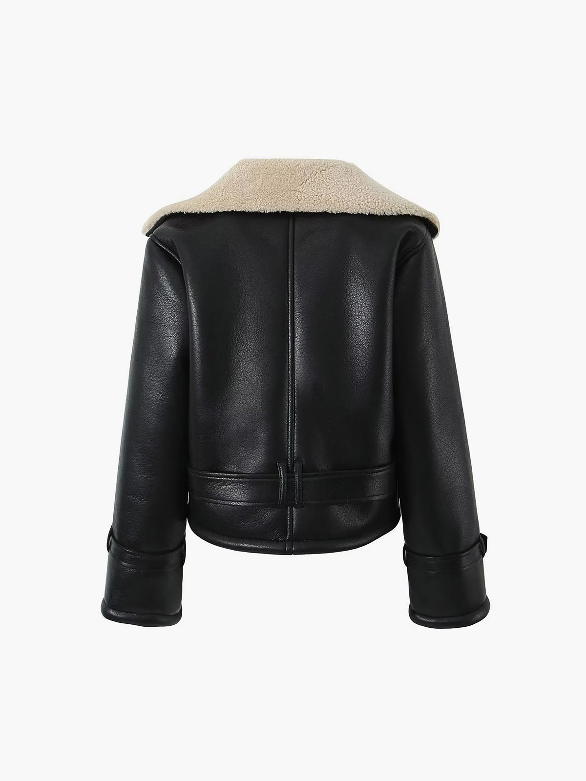 Viviana | Black Bomber Jacket Shearling Lined