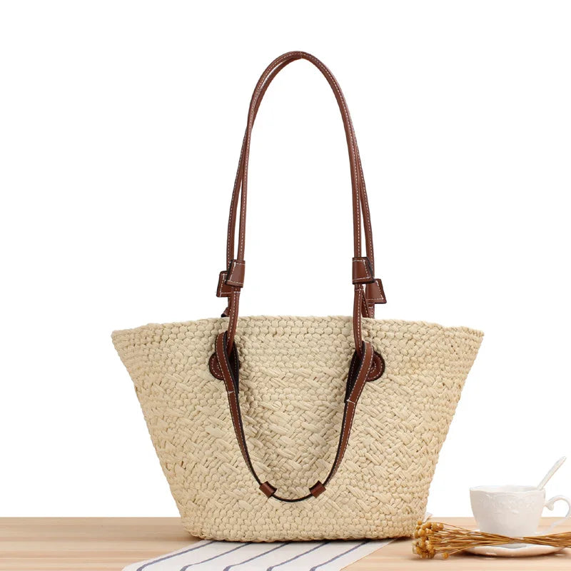 Skyler | Woven Raffia Shoulder Bag