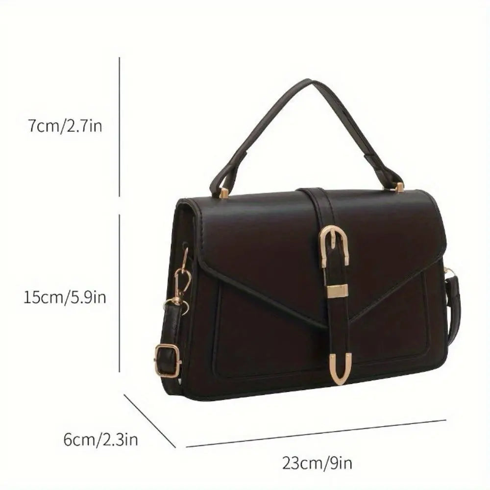 Lupe | Handbag with Gold Buckle Closure